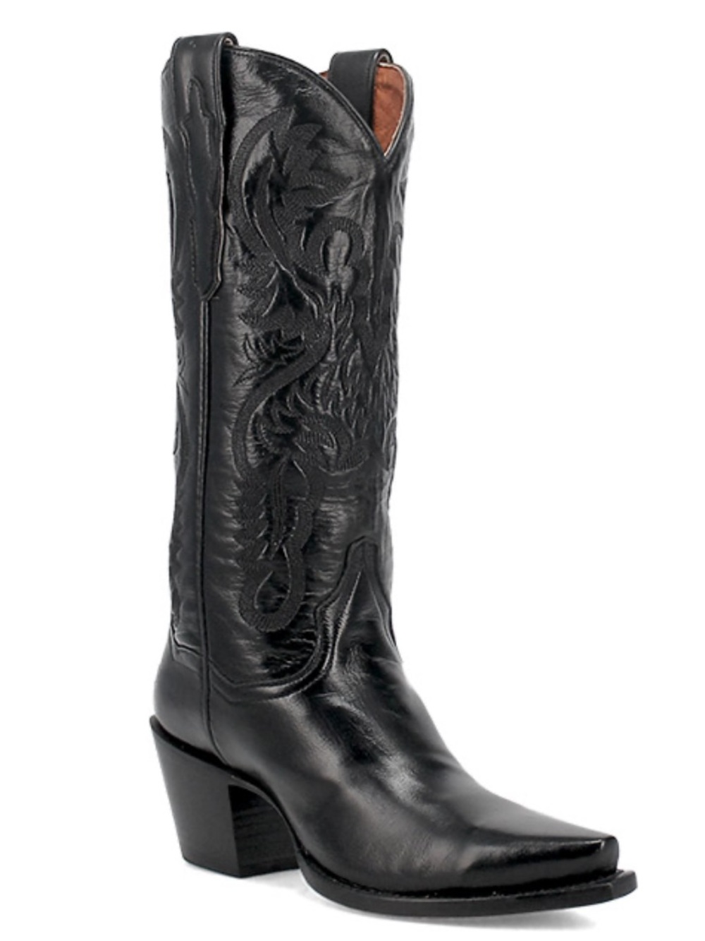 Dan Post Women's 13" Black Leather Maria Western Cowboy Boots